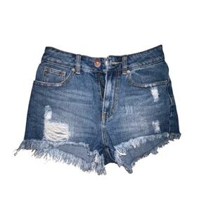 Bullhead Denim Co. Mom Short Denim Cutoff Shorts Size 1